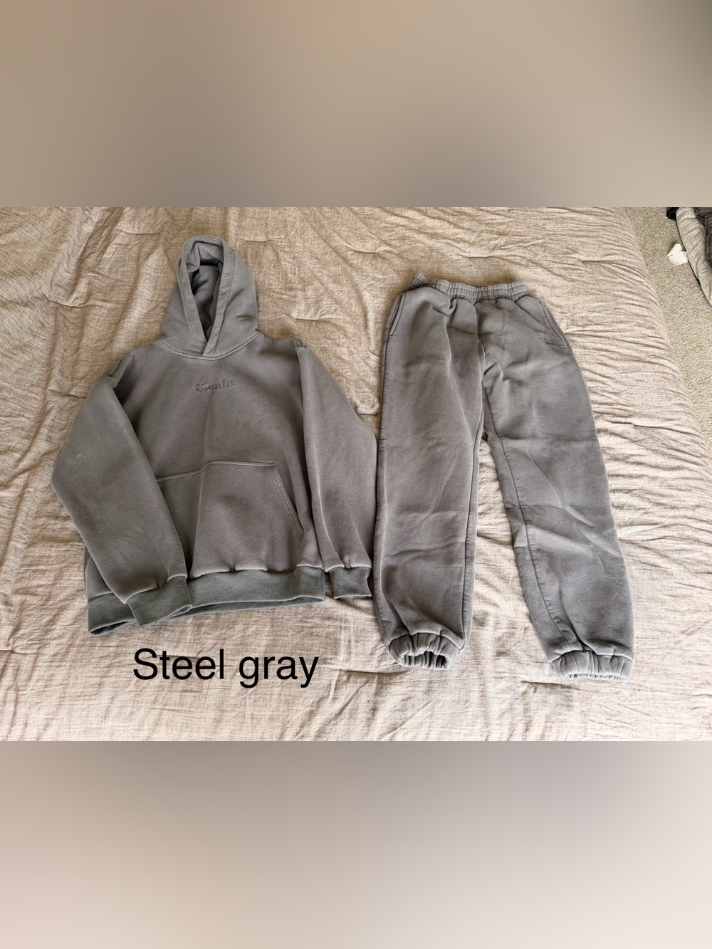 Steel Gray Hoodie & Sweatpants Set